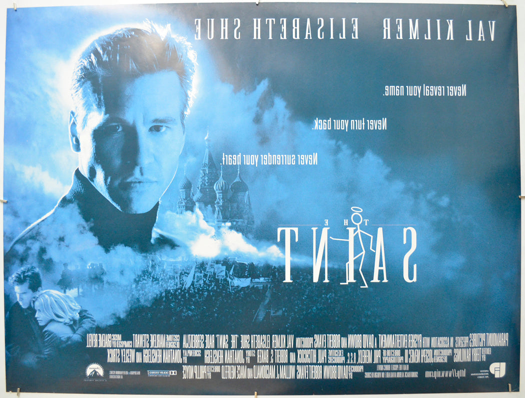 THE SAINT (Back) Cinema Quad Movie Poster