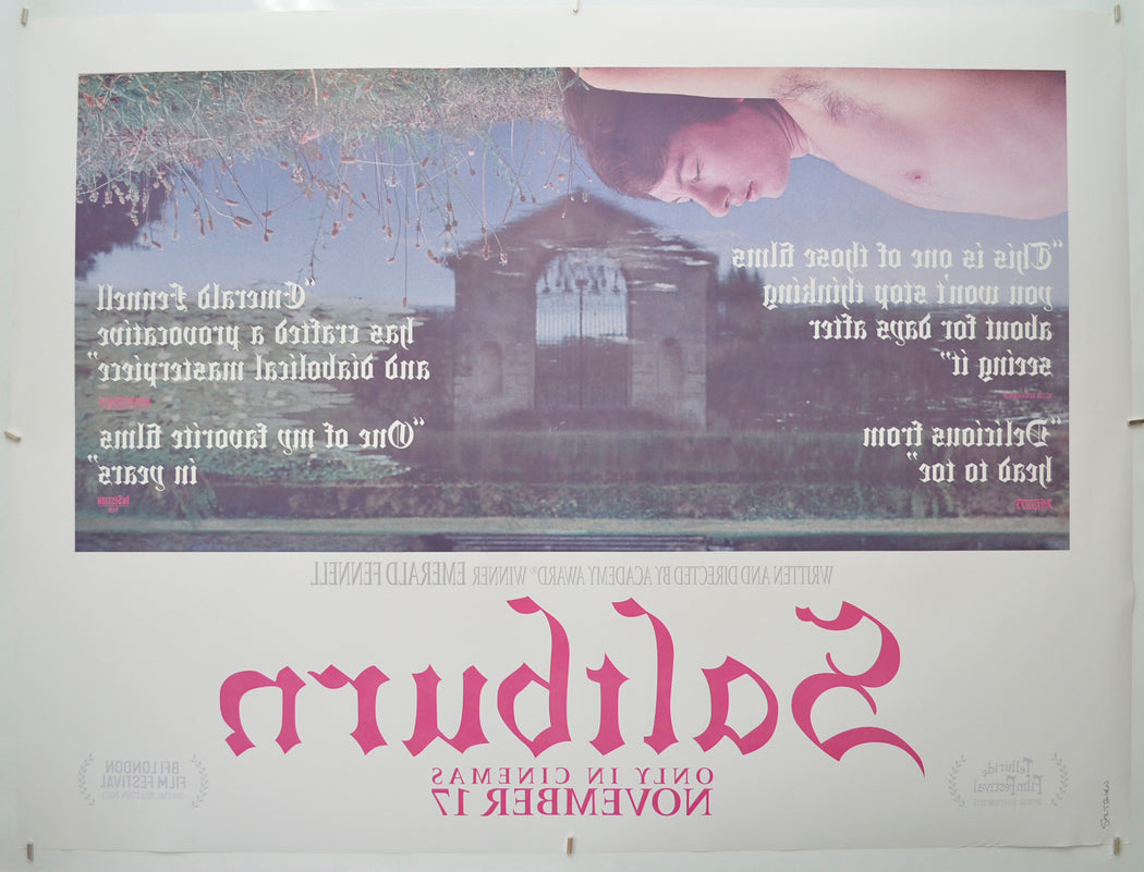 SALTBURN (Back) Cinema Quad Movie Poster