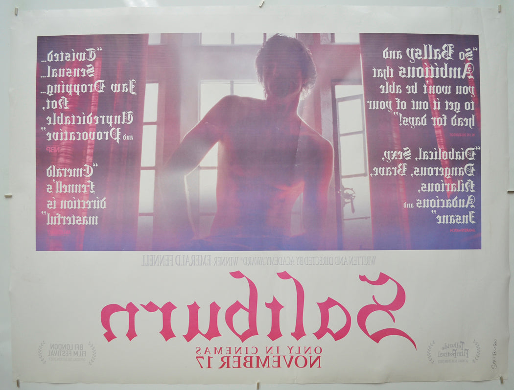 SALTBURN (Back) Cinema Quad Movie Poster