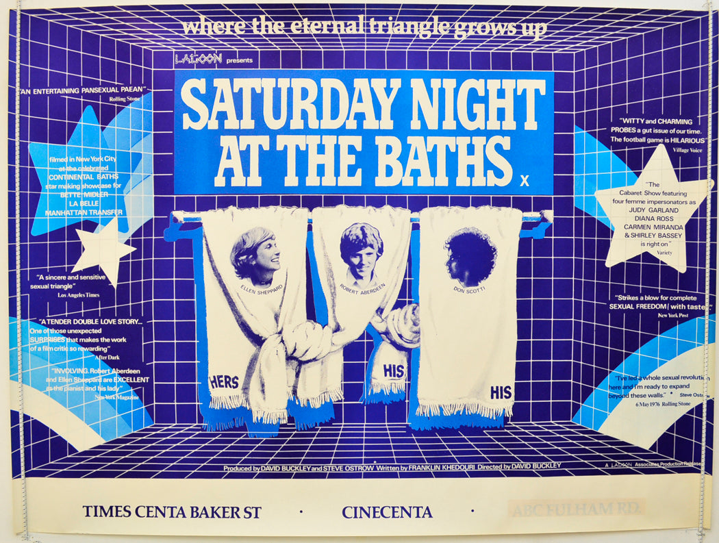 Saturday Night At The Baths Original Quad Poster - Film Poster - Movie Poster