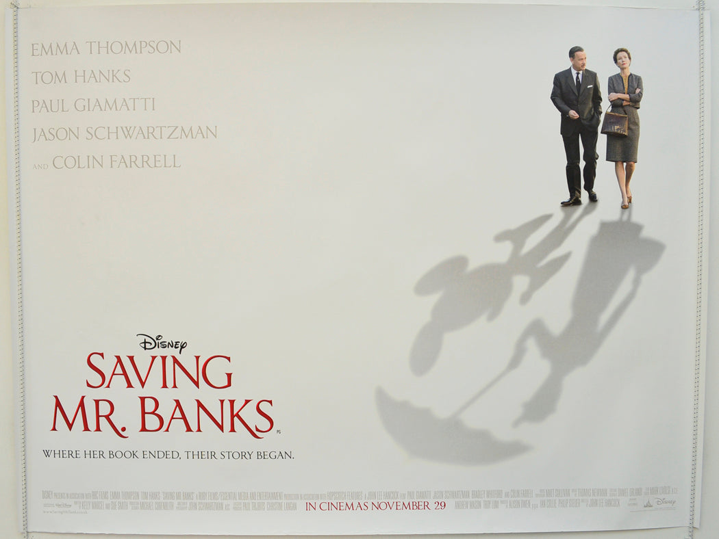 Saving Mr. Banks Original Quad Poster - Film Poster - Movie Poster