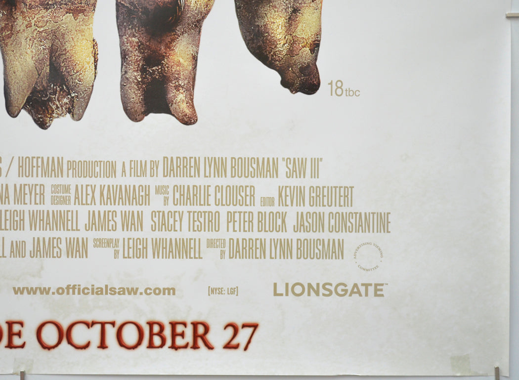 SAW III (Bottom Right) Cinema Quad Movie Poster