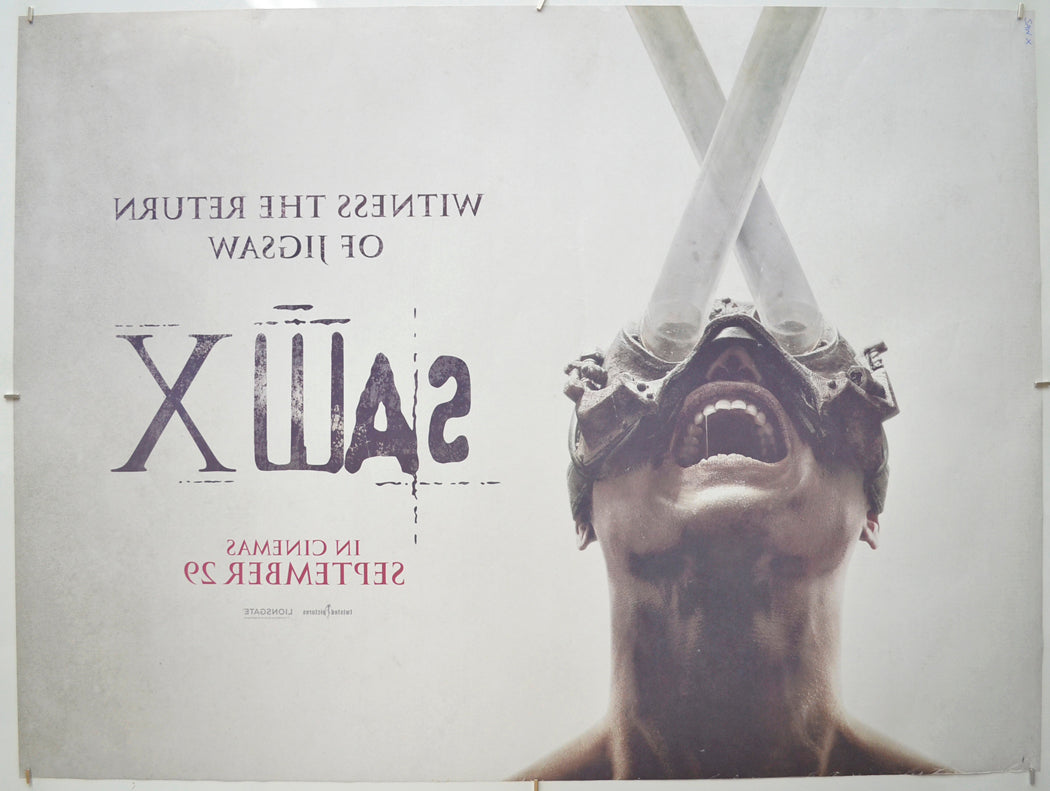 SAW X (Back) Cinema Quad Movie Poster