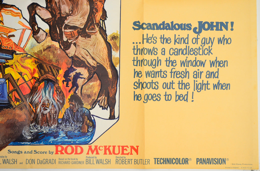 SCANDALOUS JOHN (Bottom Right) Cinema Quad Movie Poster