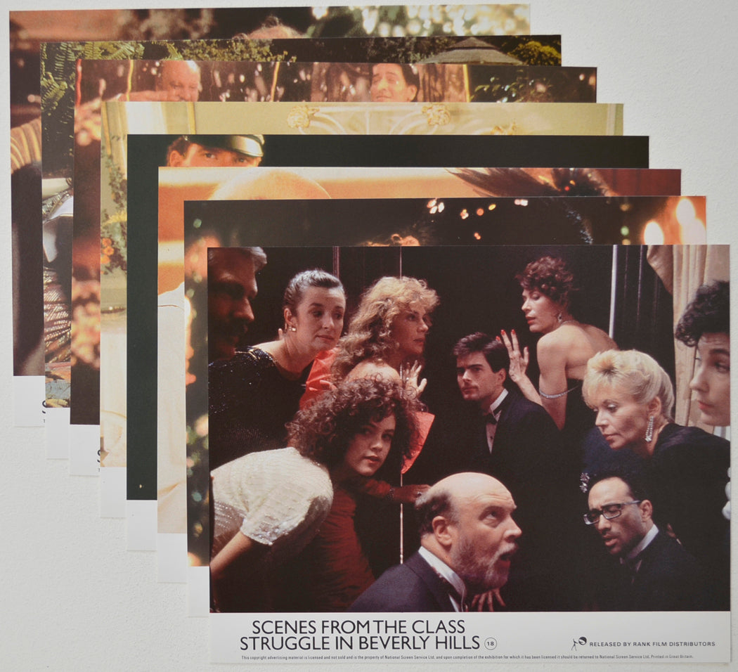 SCENES FROM THE CLASS STRUGGLE IN BEVERLY HILLS (Full View) Cinema Set of Colour FOH Stills / Lobby Cards
