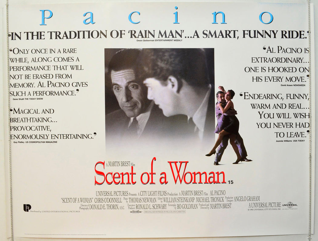 The Scent Of A Woman (Quotes Version) Original British Quad Poster - Film Poster - Movie Poster