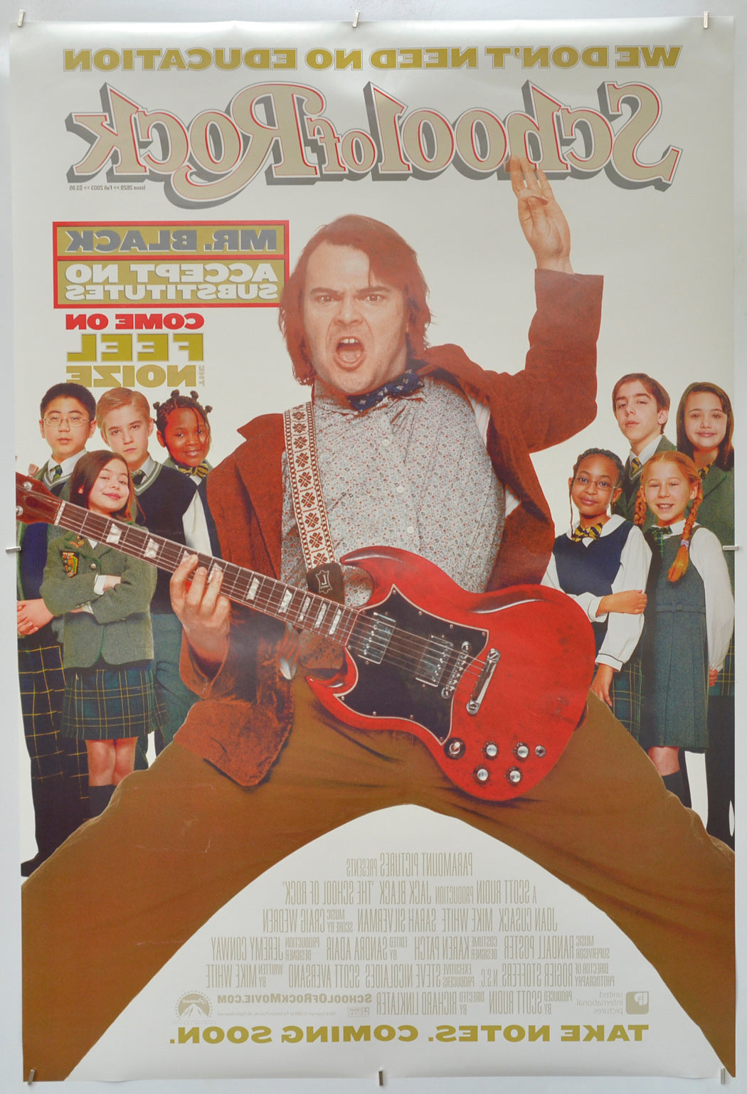 School Of Rock (Back) Cinema One Sheet Movie Poster