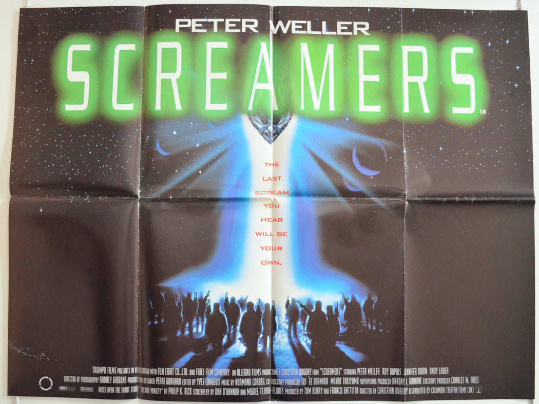 Screamers Original British Quad Poster - Film Poster - Movie Poster