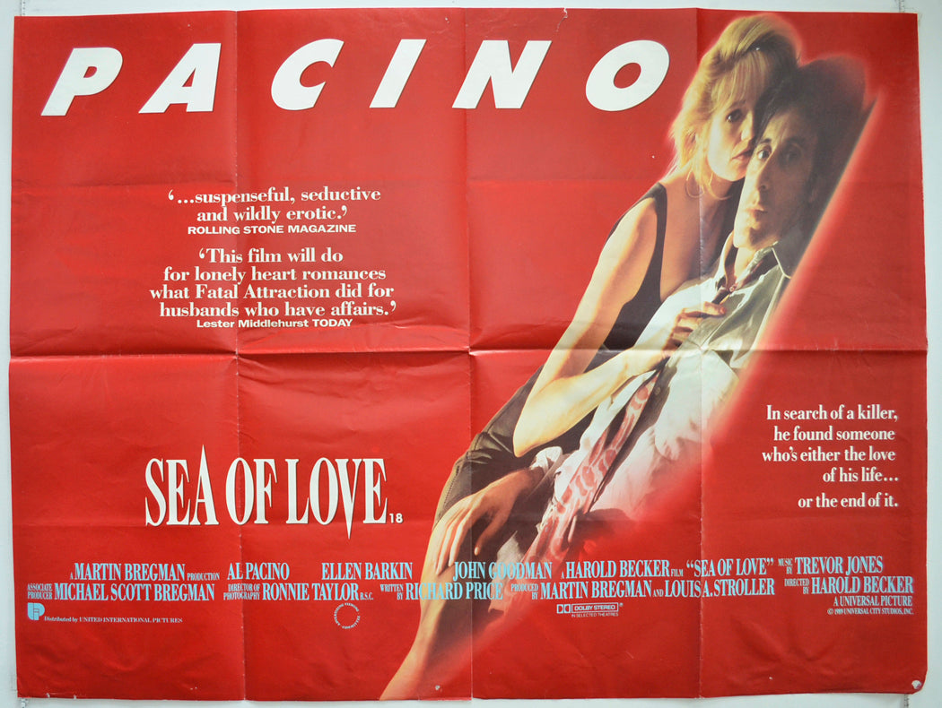 Sea Of Love Original British Quad Poster - Film Poster - Movie Poster