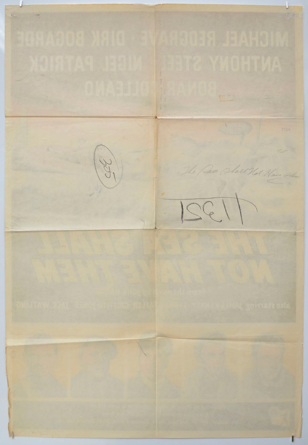 THE SEA SHALL NOT HAVE THEM (Back) Cinema One Sheet Movie Poster