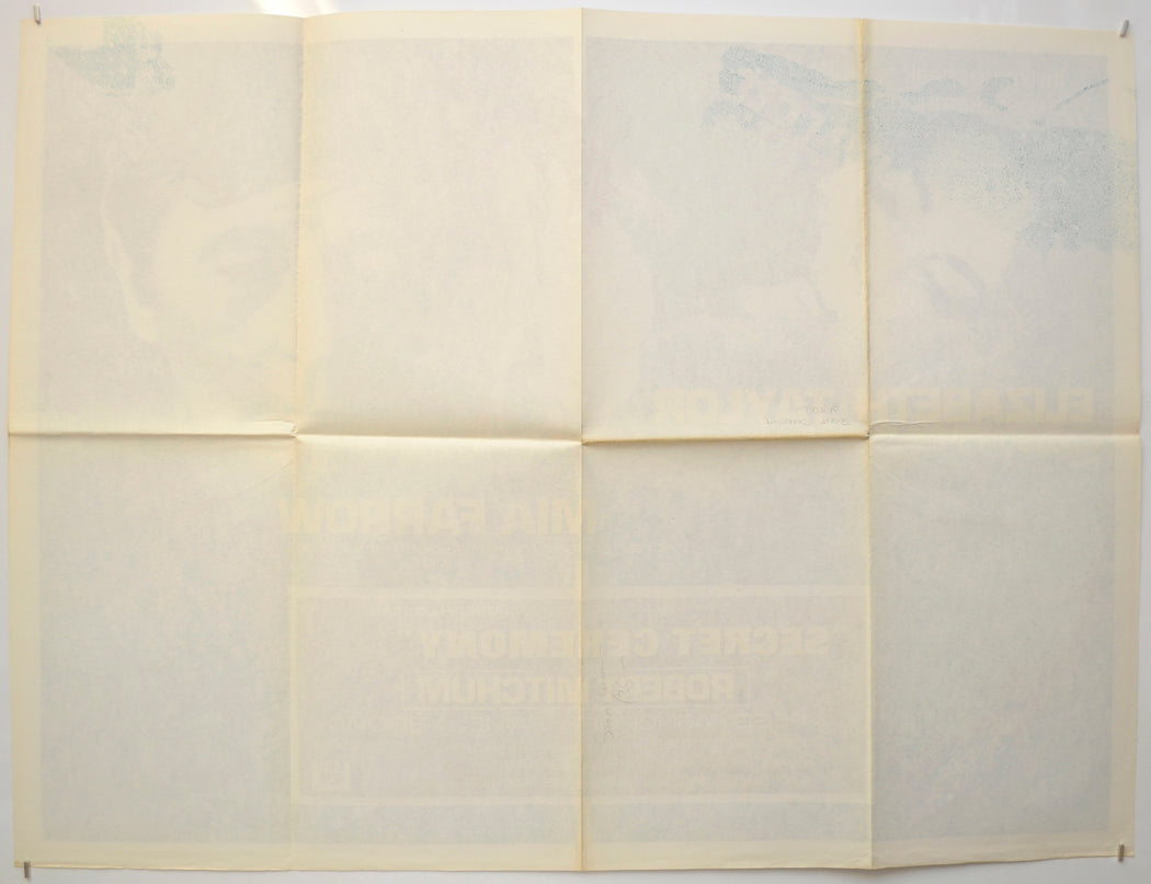 SECRET CEREMONY (Back) Cinema Quad Movie Poster