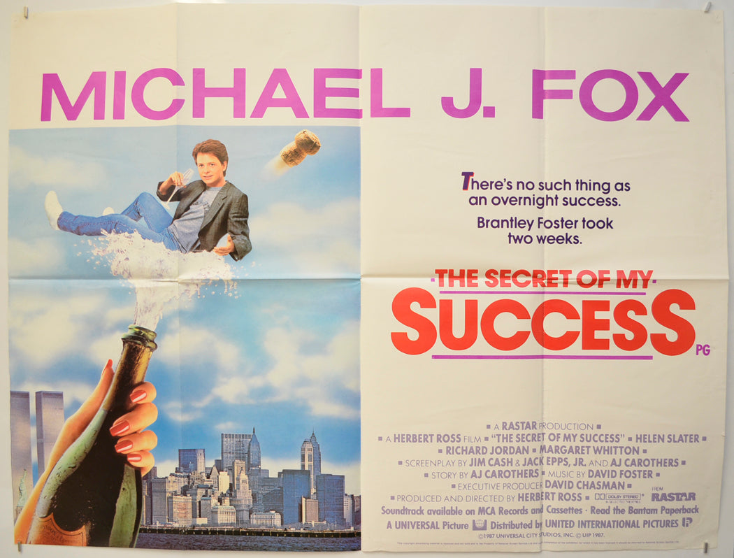 The Secret Of My Success Original Quad Poster - Film Poster - Movie Poster