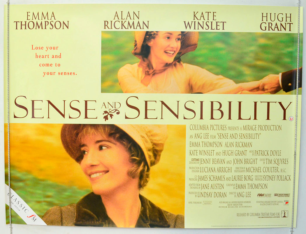 Sense And Sensibility Original British Quad Poster - Film Poster - Movie Poster