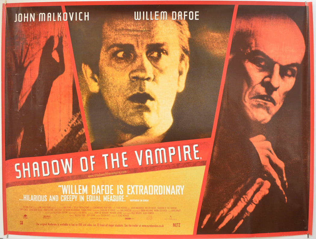 Shadow Of The Vampire Original Quad Poster - Film Poster - Movie Poster