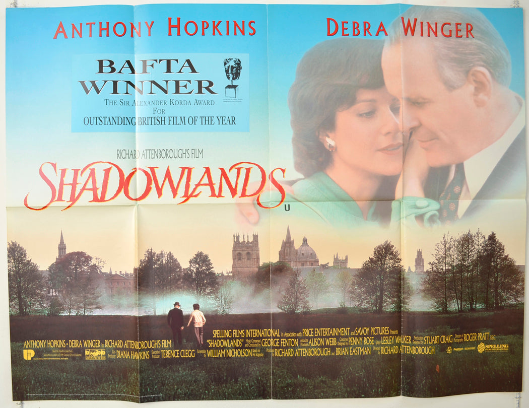 Shadowlands Original Quad Poster - Film Poster - Movie Poster