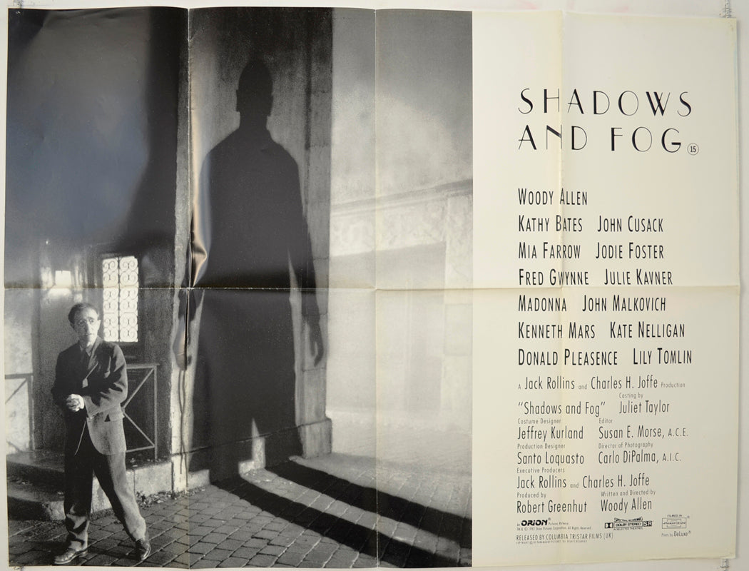 Shadows And Fog Original Quad Poster - Film Poster - Movie Poster