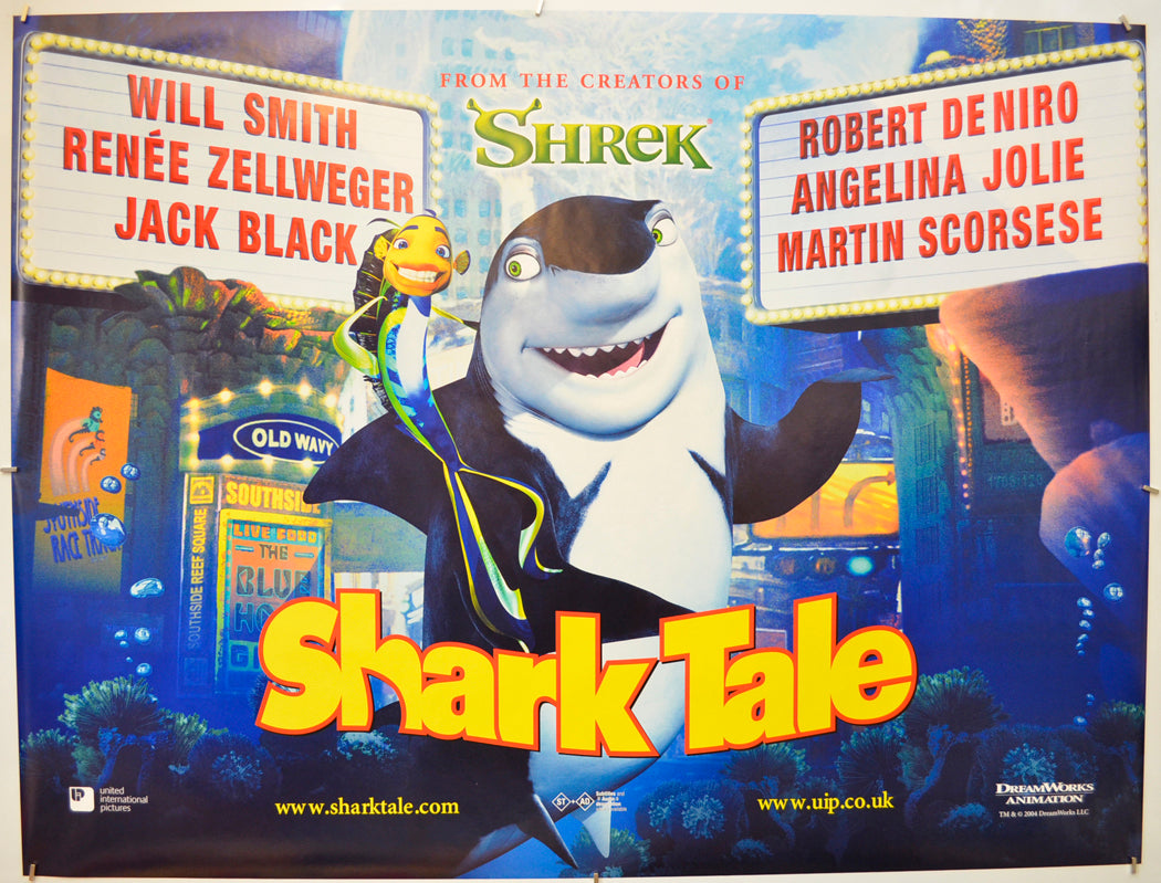 Shark Tale (Teaser / Advance Version) Original Quad Poster - Film Poster - Movie Poster