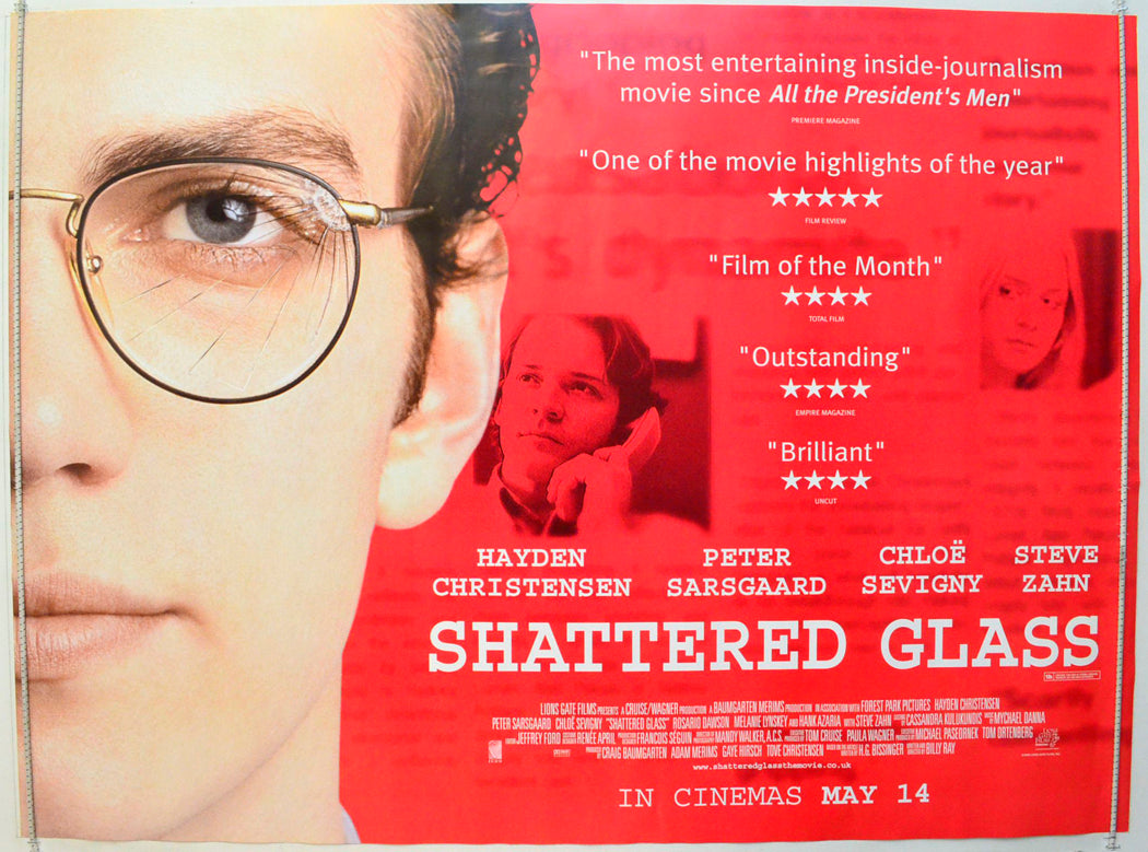 Shattered Glass Original British Quad Poster - Film Poster - Movie Poster