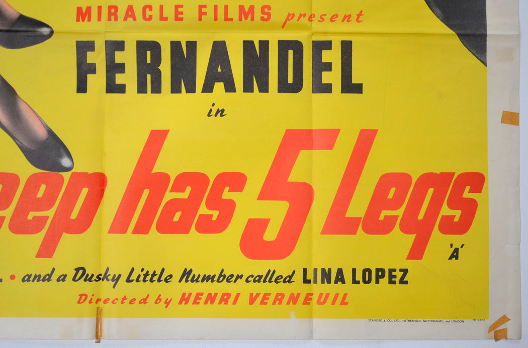 THE SHEEP HAS FIVE LEGS (Bottom Right) Cinema Quad Movie Poster