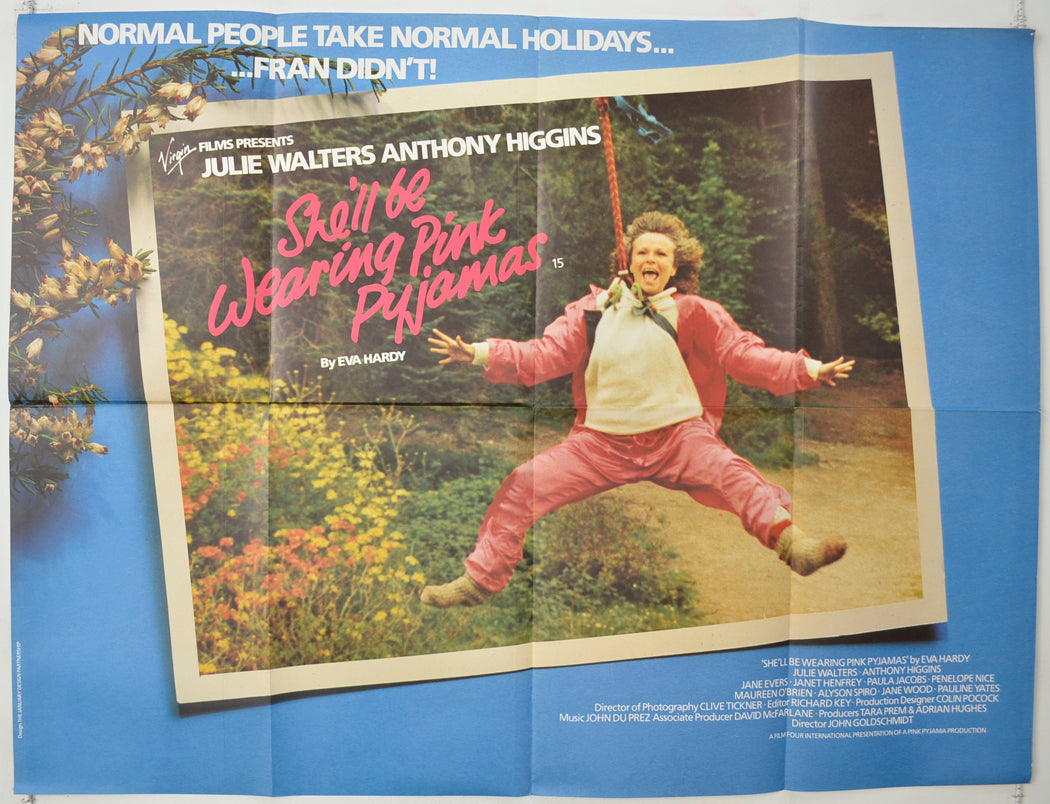 She'll Be Wearing Pink Pyjamas Original Quad Poster - Film Poster - Movie Poster