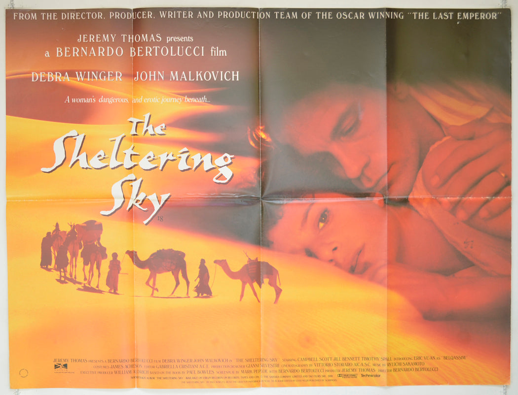 The Sheltering Sky Original Quad Poster - Film Poster - Movie Poster