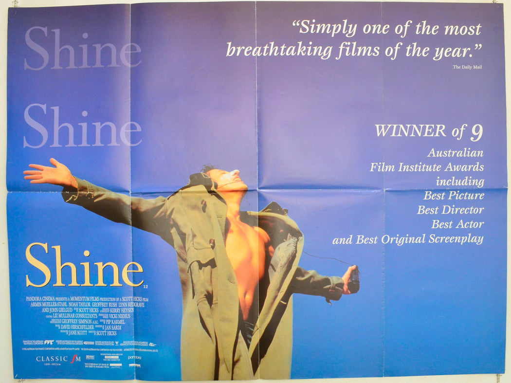 Shine Original British Quad Poster - Film Poster - Movie Poster