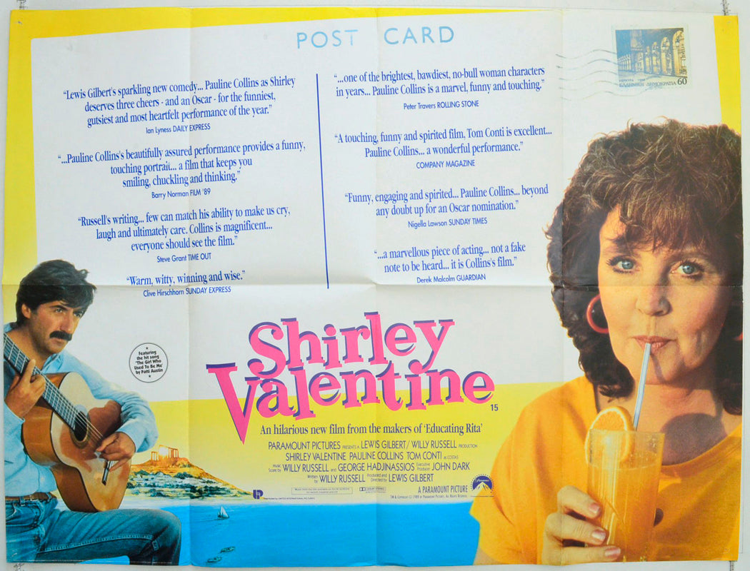 Shirley Valentine (Quotes Version) Original British Quad Poster - Film Poster - Movie Poster