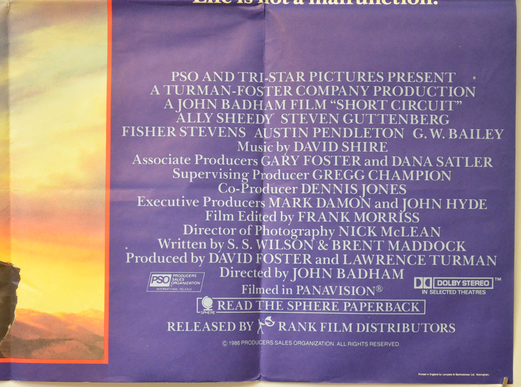 SHORT CIRCUIT (Bottom Right) Cinema Quad Movie Poster