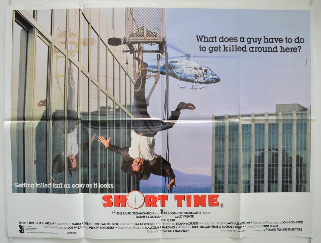 Short Time Original British Quad Poster - Film Poster - Movie Poster