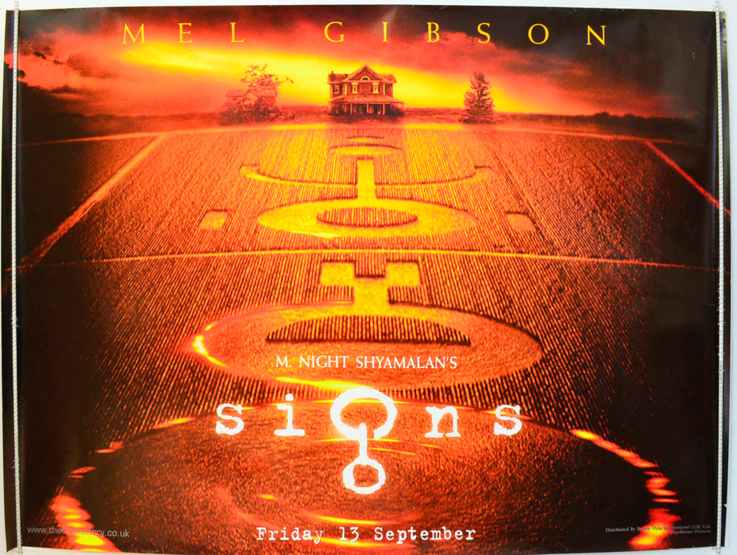 Signs (Teaser / Advance Version) Original British Quad Poster - Film Poster - Movie Poster