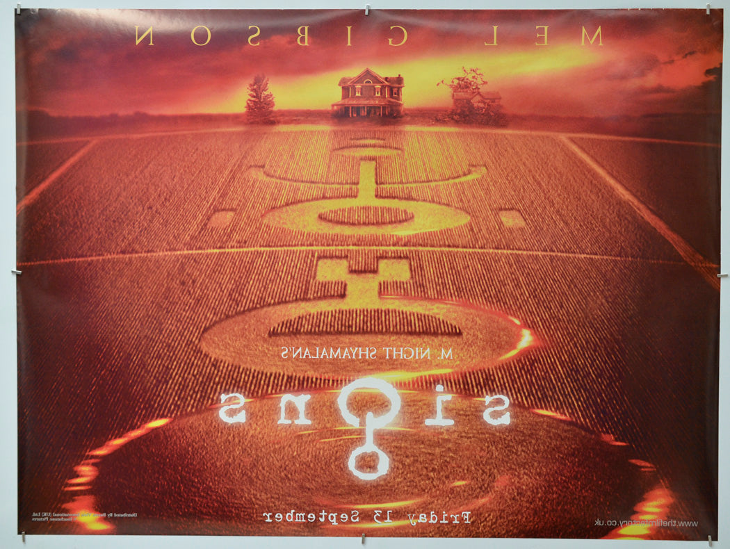 Signs (Back) Cinema Quad Movie Poster