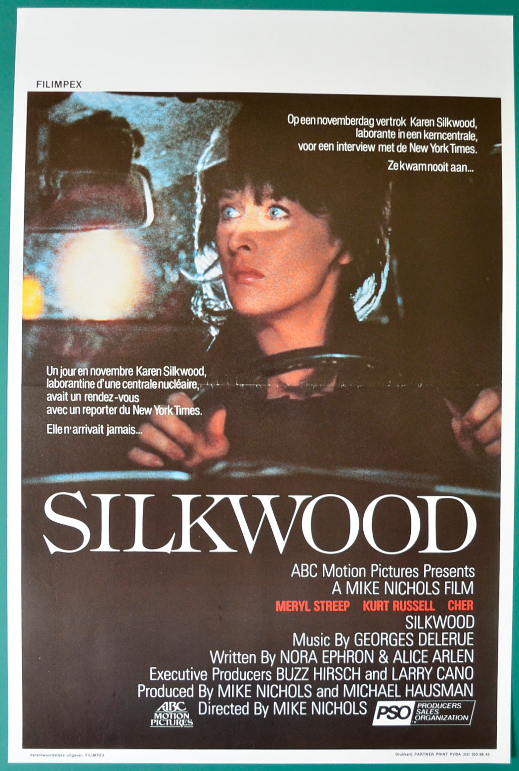Silkwood Original Belgian Poster - Film Poster - Movie Poster