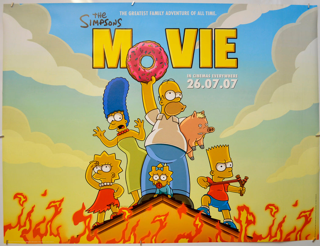 The Simpsons Movie (Teaser / Advance Version) Original Quad Poster - Film Poster - Movie Poster