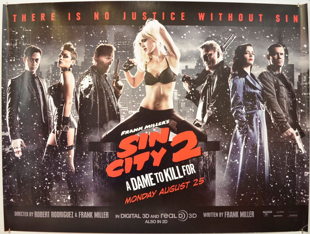 Sin City 2 : A Dame To Kill For (Version 2) Original Quad Poster - Film Poster - Movie Poster
