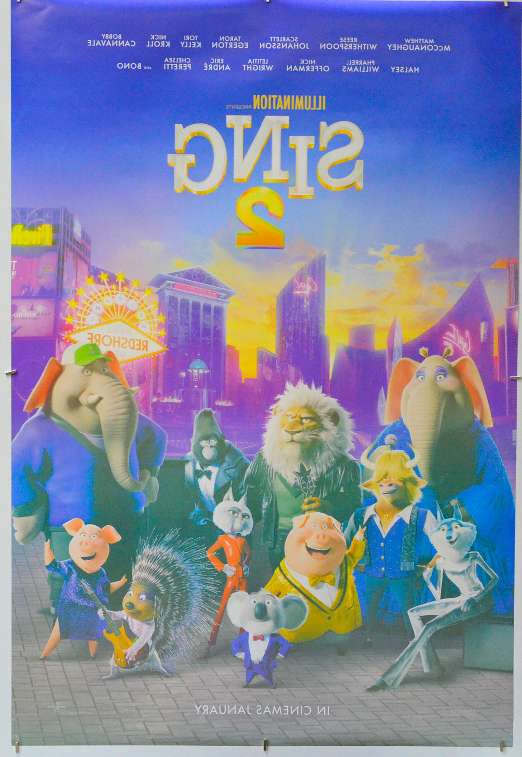 Sing 2 (Back) Cinema One Sheet Movie Poster