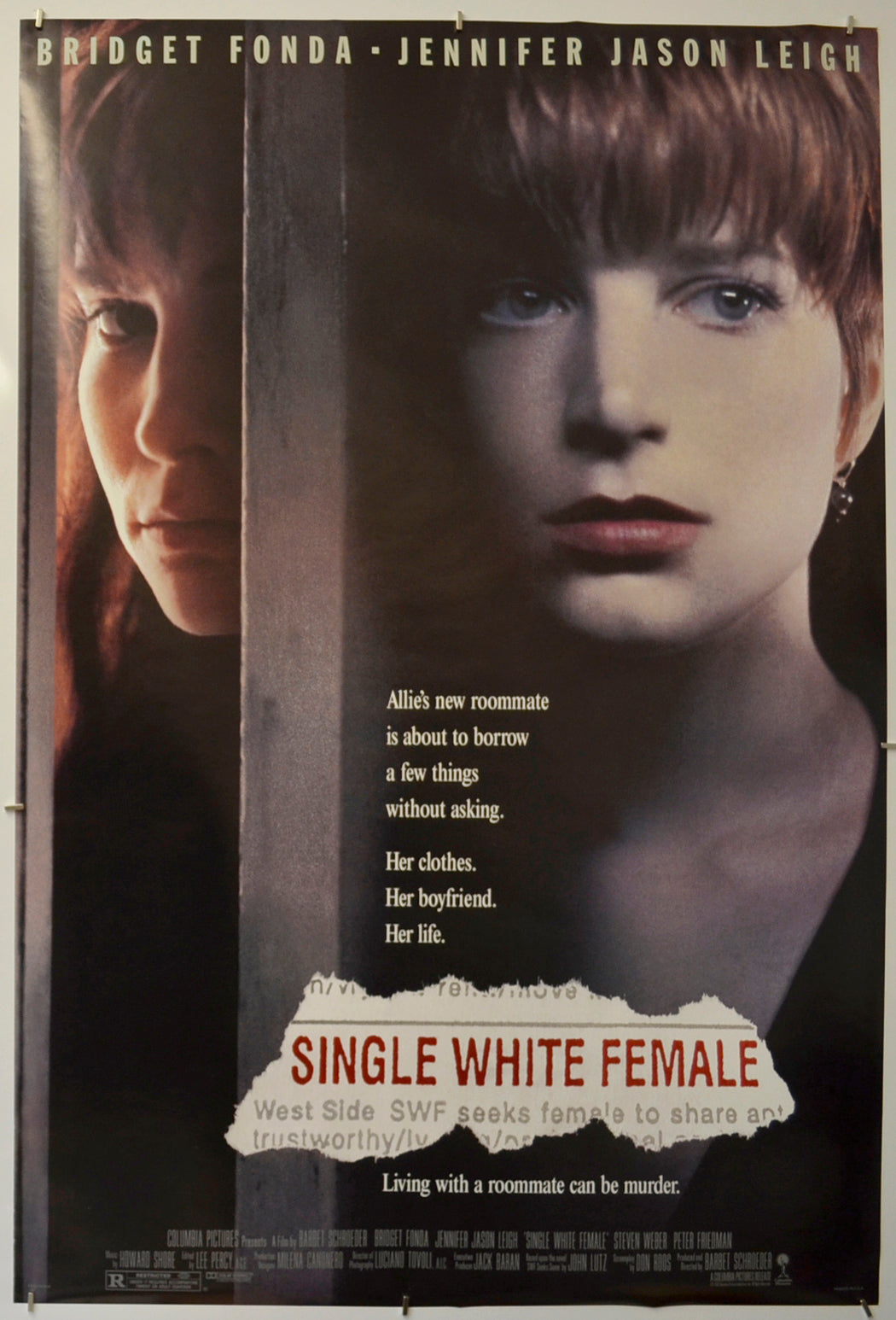 Single White Female Original One Sheet Poster - Film Poster - Movie Poster