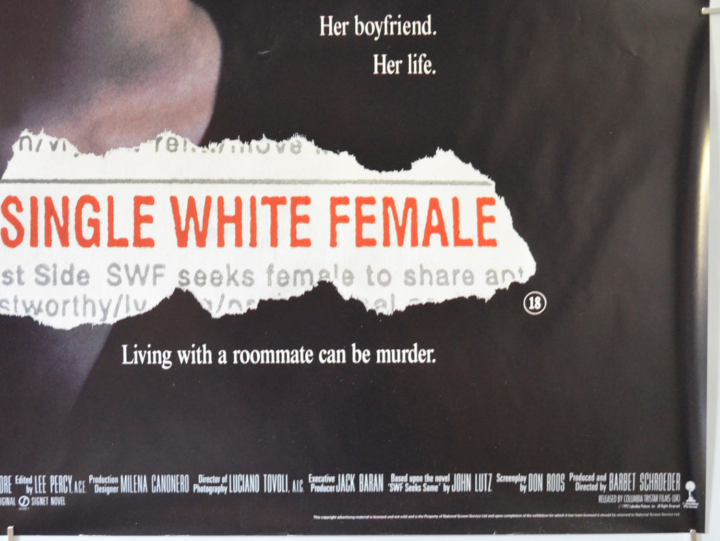 SINGLE WHITE FEMALE (Bottom Right) Cinema Quad Movie Poster