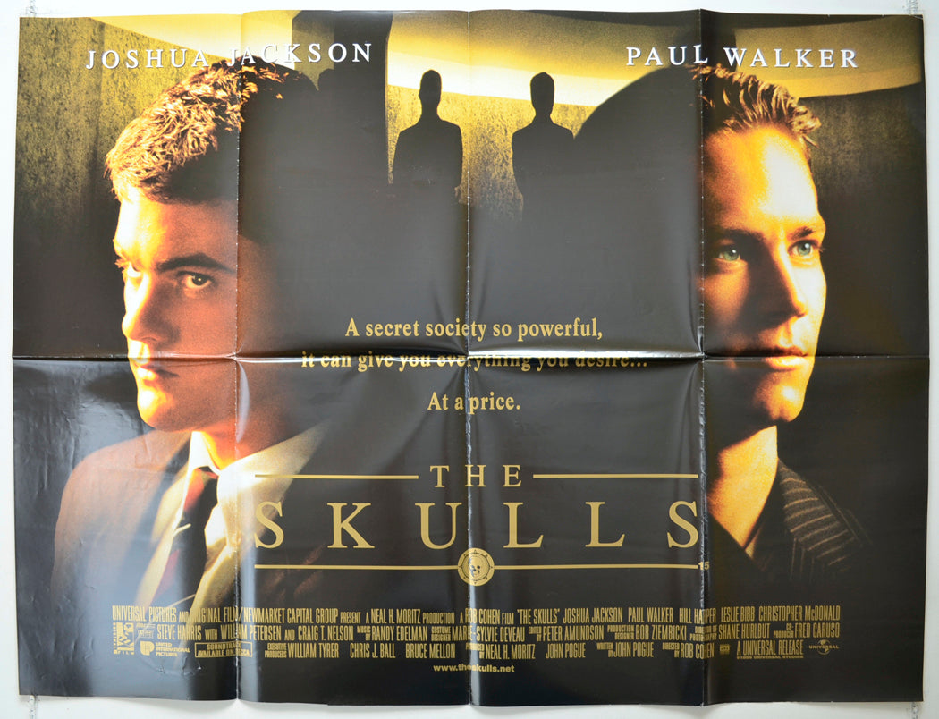The Skulls Original Quad Poster - Film Poster - Movie Poster
