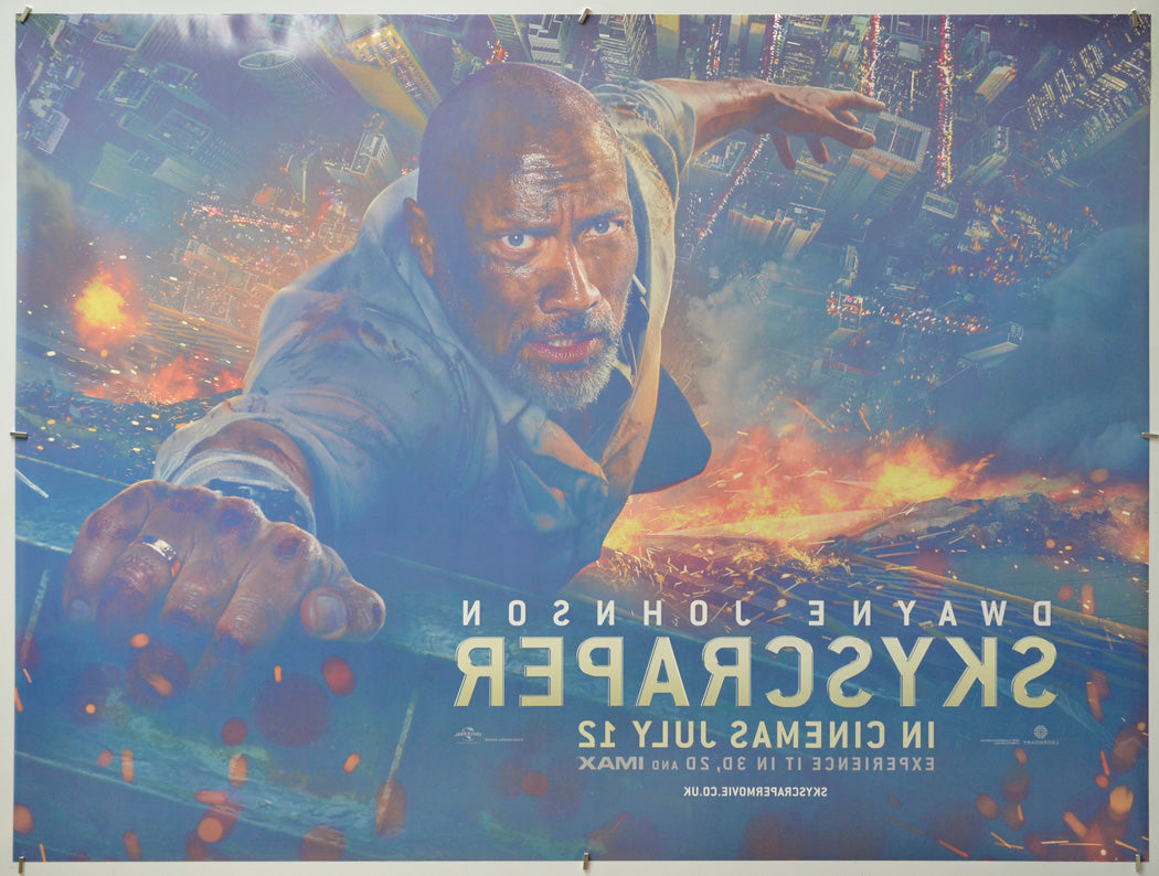 Skyscraper (Back) Cinema Quad Movie Poster