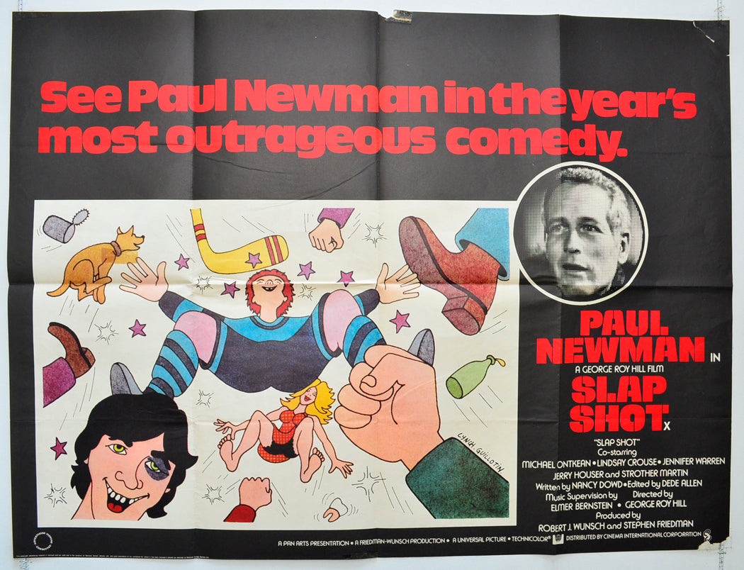 Slap Shot Original Quad Poster - Film Poster - Movie Poster