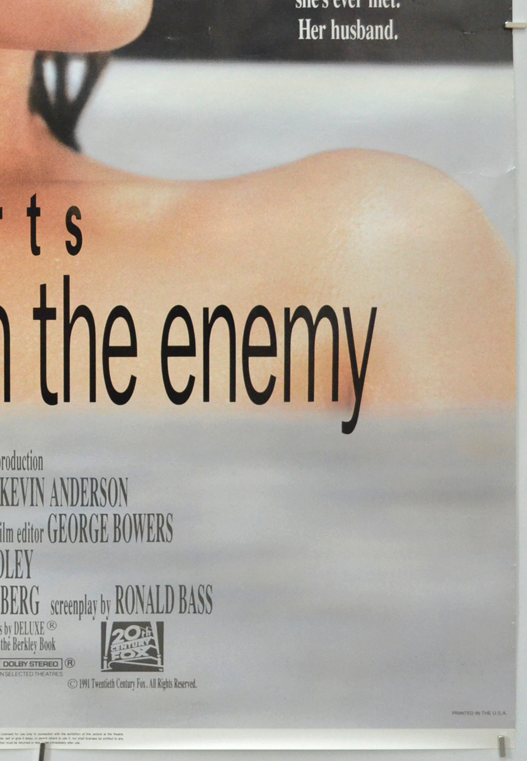 SLEEPING WITH THE ENEMY (Bottom Right) Cinema One Sheet Movie Poster