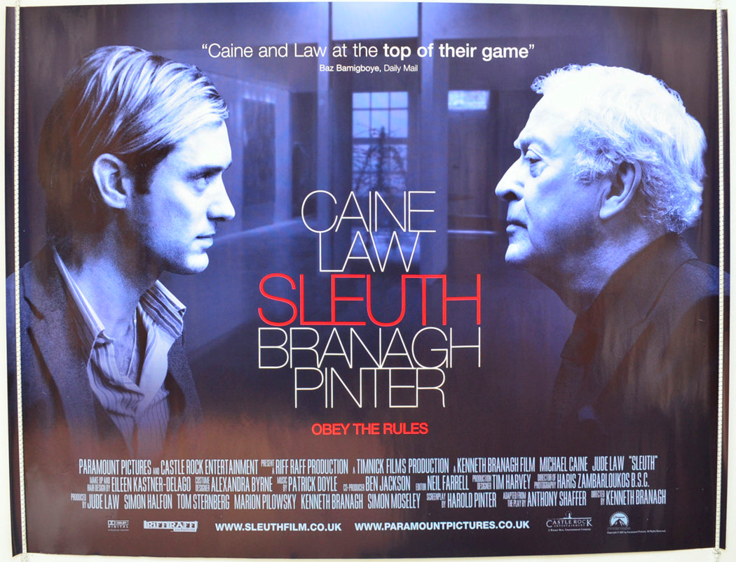 Sleuth Original Quad Poster - Film Poster - Movie Poster