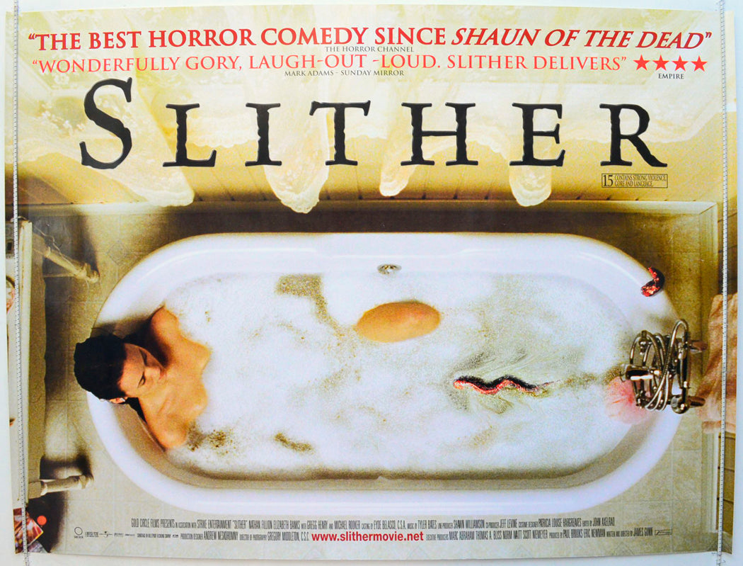 Slither Original British Quad Poster - Film Poster - Movie Poster