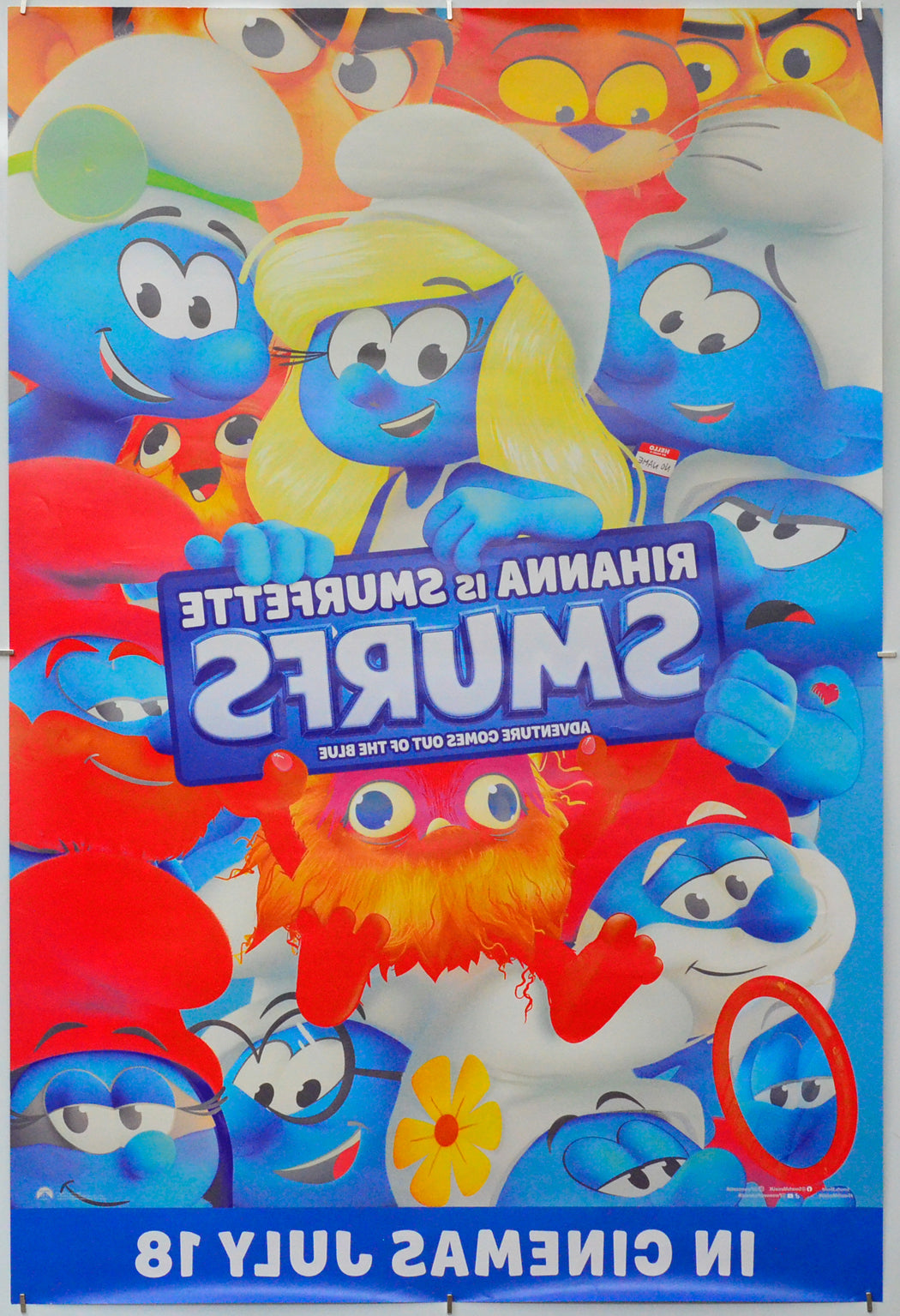 Smurfs (Back) Cinema One Sheet Movie Poster