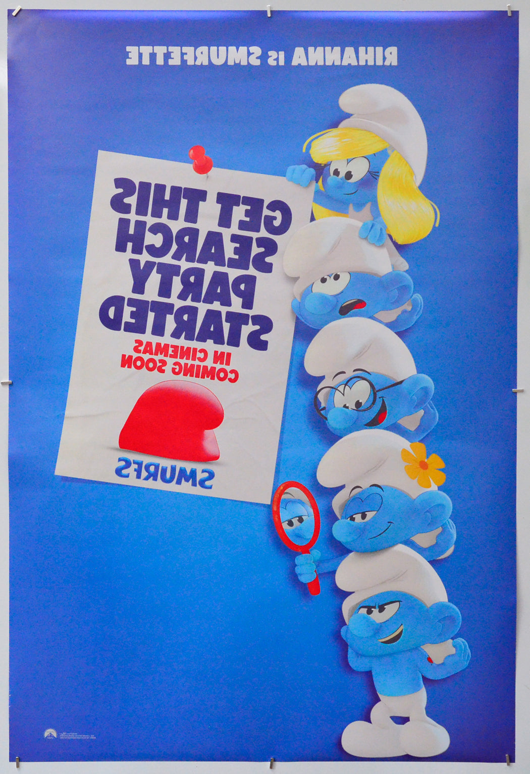 Smurfs (Back) Cinema One Sheet Movie Poster