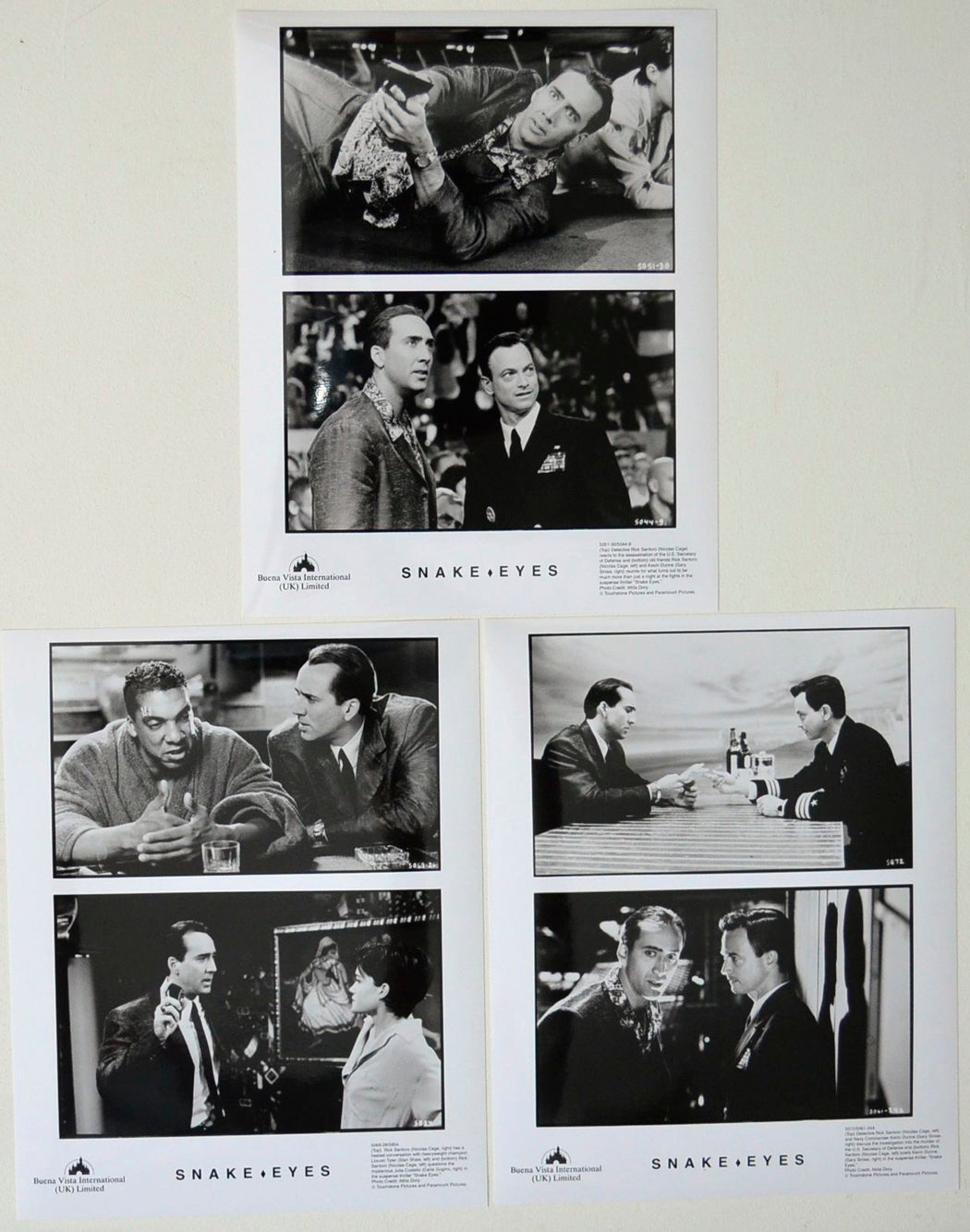 Snake Eyes 3 Original Cinema Front Of House (FOH) Black And White Stills – Press Stills – Movie Stills