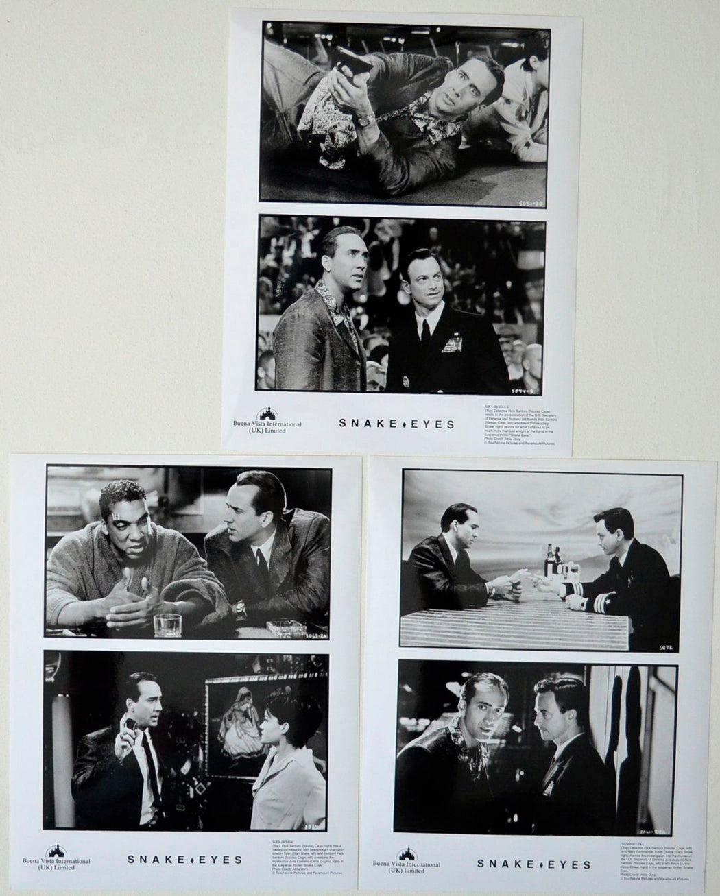 Snake Eyes 3 Original Cinema Front Of House (FOH) Black And White Stills – Press Stills – Movie Stills