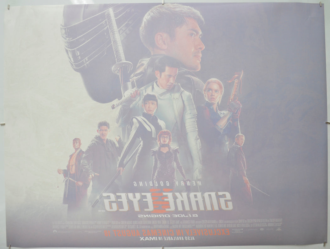 SNAKE EYES: G.I. JOE ORIGINS (Back) Cinema Quad Movie Poster