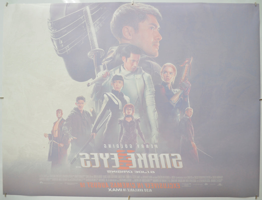 SNAKE EYES: G.I. JOE ORIGINS (Back) Cinema Quad Movie Poster