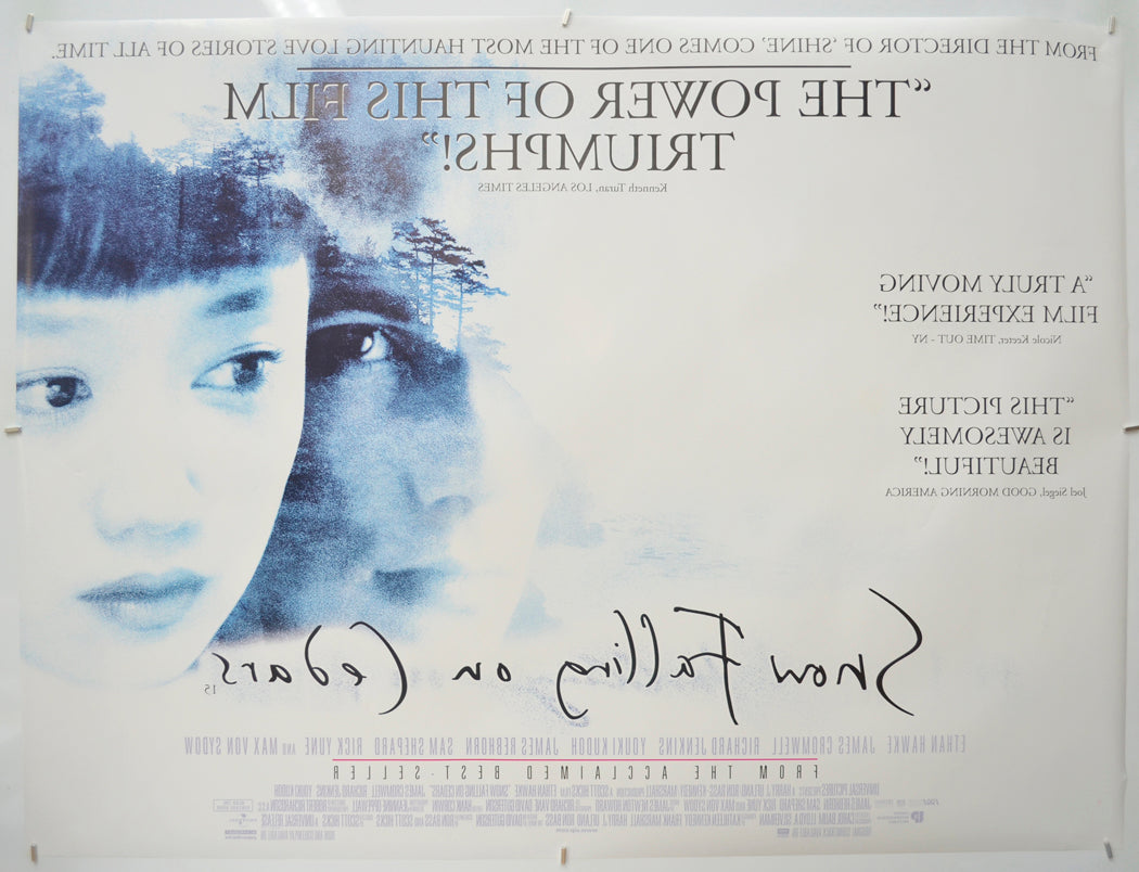 SNOW FALLING ON CEDARS (Back) Cinema Quad Movie Poster